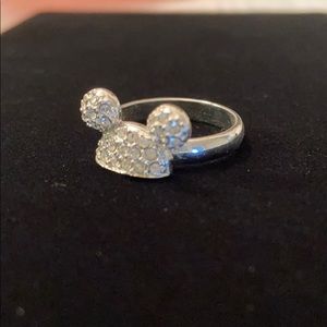 Mickey Hat Ring Sz 9 Disney Parks Pave Silver